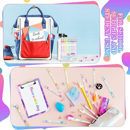 Zhehao 20 Pcs Erasable Highlighters Set, 10 Assorted Pastel Colors
