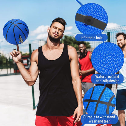Jerify 12 Pieces Basketballs Bulk Official Size 7 Rubber Basketballs 29.5 Rubber Inflatable Basketballs with Pump Indoor Outdoor Basketballs Bulk Standard Basketball for Training and Play