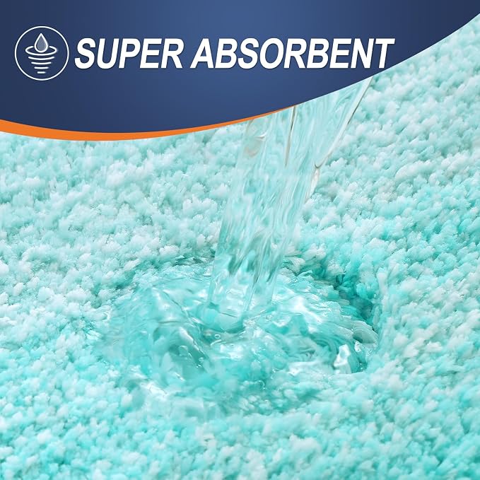 OLANLY Bathroom Runner Rugs Mat 44x24, Extra Soft Absorbent Microfiber Bath Rugs, Rubber Backing, Quick Dry, Washable Long Bath Mats for Bathroom Floor, Tub and Shower, Home Decor Accessories, Teal