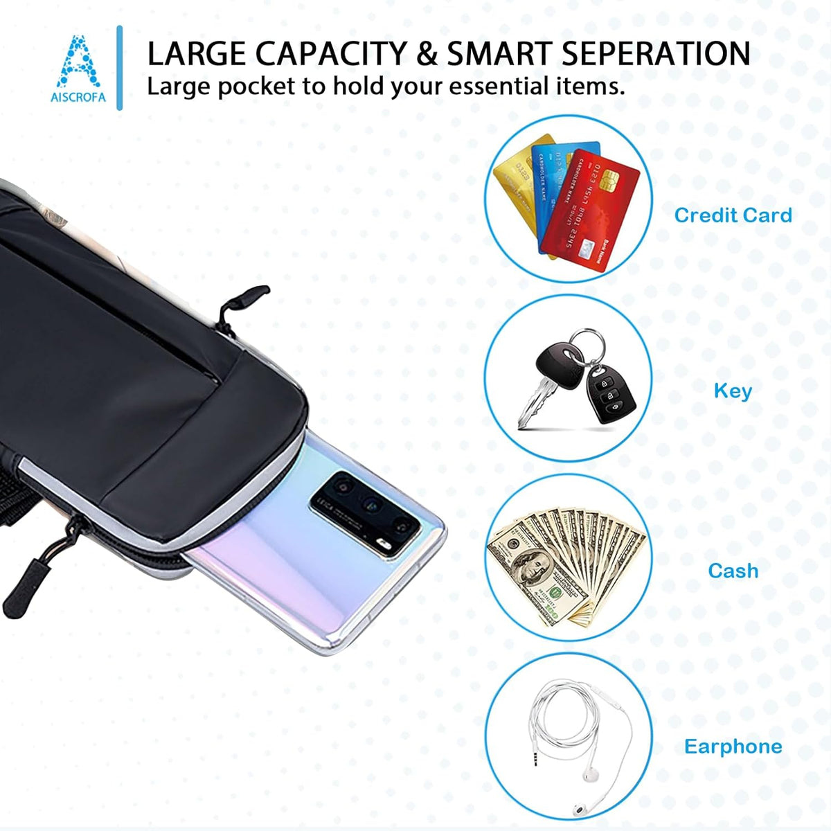 Phone Holder Arm Bands for Running Armband Small Crossbody Bags for Women Kids,iPhone 15 14 13 12 11 Pro Max Xs Xr X 6 7 8 Plus SE Mini Galaxy Ultra Edge S24 S23 Note