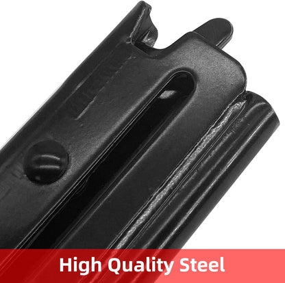 6PCS E Track J Hooks Heavy Duty E Track X Track Steel Hanger, Spring Fitting E Track Accessories for Enclosed Trailer, Cargo Van,Semi-Trucks Trailer,Black