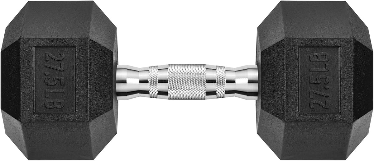 Hex Dumbbell 45-480 lb Set, Rubber Encased Exercise & Fitness Dumbbells for Home Gym, Hand Weights for Strength Training