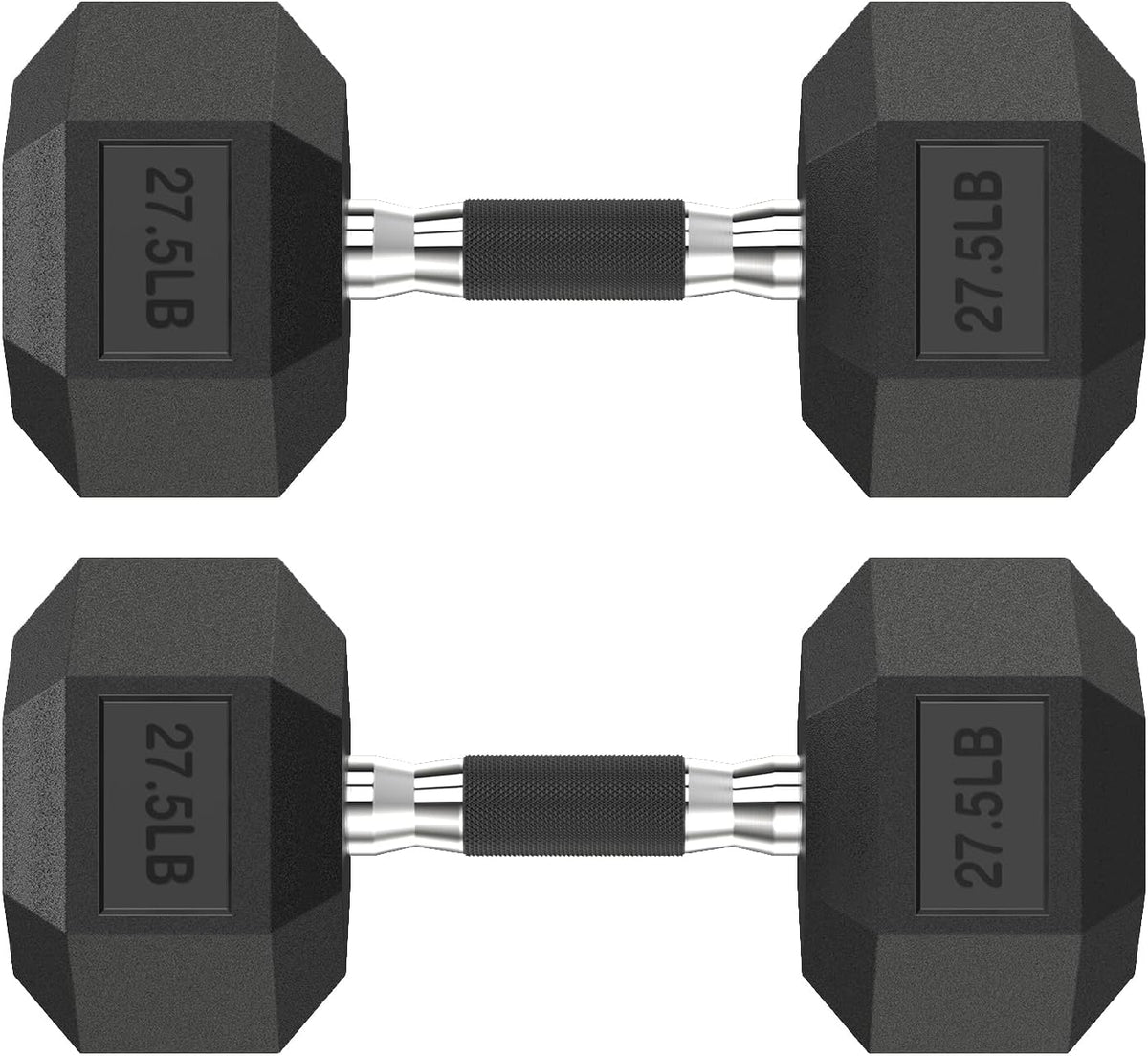 Hex Dumbbell Set 2.5-400 lb, Rubber Encased Exercise & Fitness Dumbbells, Weights Dumbbells Set of 2, Hand Weight for Strength Training