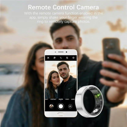 Smart Health Rings for Women Men, Fitness Tracker with Heart Rate, Blood Oxygen, HRV, Sleep Tracker, Step Tracker, No Subscription Fee, IP68 Waterproof Smart Ring for iphone & Android (Silver 6#)