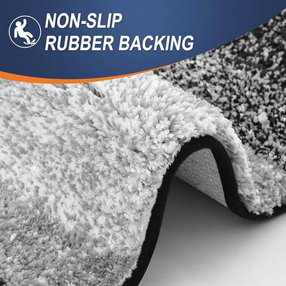 OLANLY Large Bathroom Rugs Mat 44x32, Extra Soft Absorbent Microfiber Bath Rugs, Rubber Backing, Quick Dry, Machine Washable Bath Mats for Bathroom Floor, Tub and Shower, Home Decor Accessories, Black
