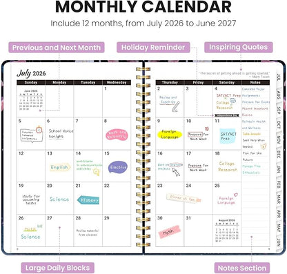 ZOTIA Planner 2026-2027 Weekly & Monthly Calendar Planner Jul 2026-Jun 2027