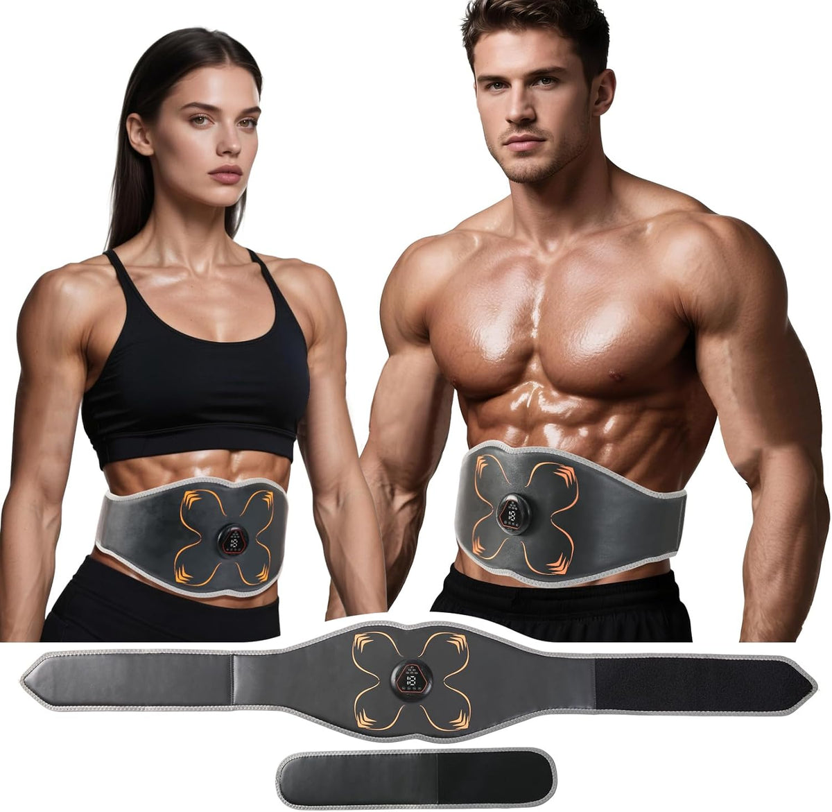Electronic Muscle Stimulator, Abs Stimulator Muscle Toner for Abdomen/Arm/Leg, Strength Training Equipment for Men and Women