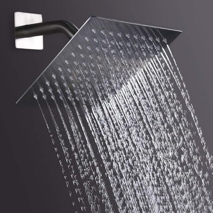 NearMoon Rain Shower Head, High Flow Stainless Steel Square Rainfall Shower, High Pressure Design, Awesome Shower Experience Even At Low Water Flow (8 Inch, Chrome Finish)