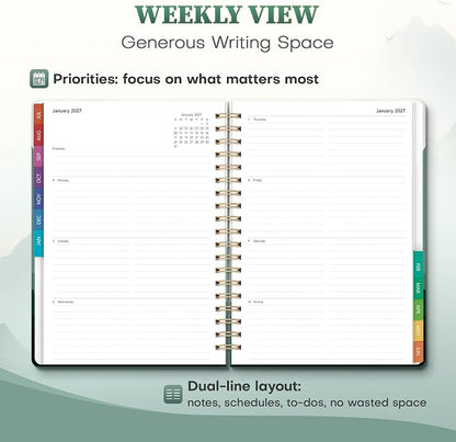 Planner 2026-2027 Weekly & Monthly Academic Planner, 7.4" x 10.2"