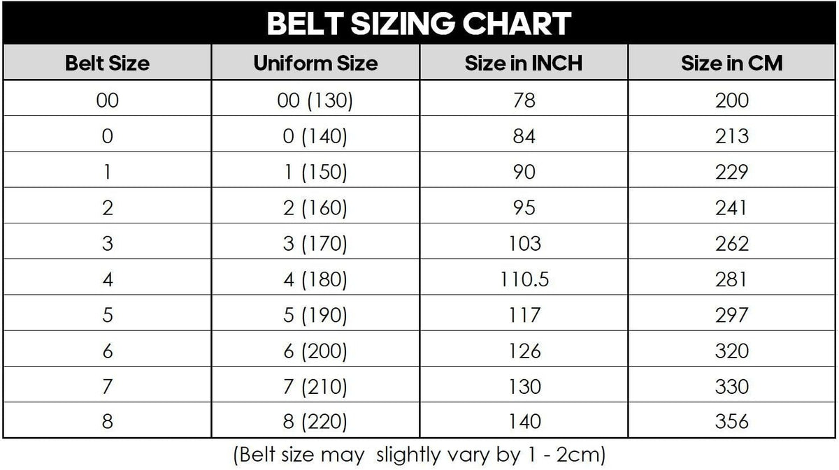 AAMA Color Belts with Black Stripe for Martial Arts - Taekwondo Karate Judo