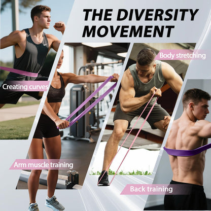 LEEKEY Resistance Bands Set for Pull-Up Assistance & Full-Body Training, Multi-Level Exercise Bands with Bag for Home Workouts, Physical Therapy, Strength Training (Men/Women)