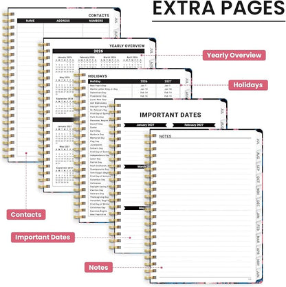 Planner 2026-2027, Academic Year Monthly & Weekly Planner Caledndar, July 2026 - June 2027, Hardcover Large Planning Agenda Book with Tabs for School Office Supplies, 8.5" x 11" - Butterfly Night