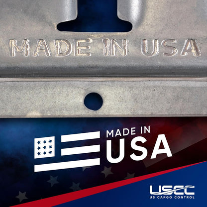 US Cargo Control E Track, Made in USA, 12 Gauge Steel 5 FT Galvanized E Track Rail (5-Pack) Horizontal ETrack Rails for Trailers, Garages, Cargo Vans, 6,000 Pounds Break Strength Per E-Track Slot