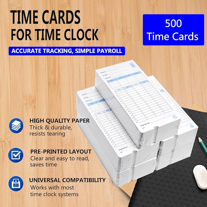 (300pack) E14（E14-100） Time Cards for Lathem Model 400E Time Clock