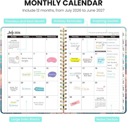 ZOTIA Planner 2026-2027 Weekly & Monthly Calendar Planner Jul 2026-Jun 2027