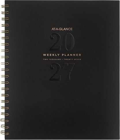 AT-A-GLANCE 2027 Planner, Weekly & Monthly, 8.5" x 11", Signature Lite, Black (YP905L0527)