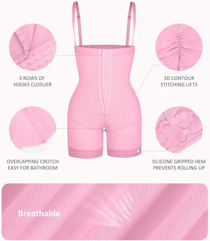 FeelinGirl Faja Body Shaper Tummy Control Shapewear for Women Butt Lifter Post Surgery Fajas Postparto Para Mujer