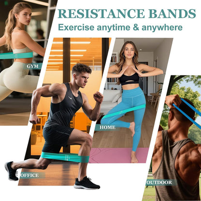 Resistance Bands Set – 5-Level Exercise Bands for Physical Therapy/Yoga/Pilates/Strength Training/Home Fitness Loop Bands with Portable Storage Bag