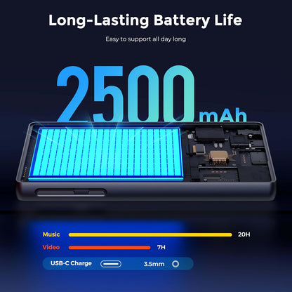 128GB MP3 Player with Bluetooth and WiFi，Music Video Player with Spotify Pandora,Amazon Music, 5" Touch Screen Android MP4 MP3 Player for Kids with Audible, YouTube, Spotify Kids,up to 256GB(Black)