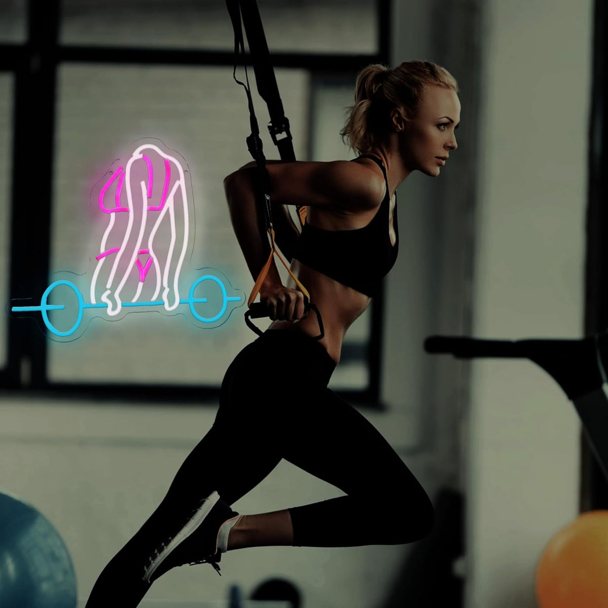 Gym Neon Sign For Home Gym Decor Gym Lighting for Man Cave Decor Gifts 15.7"×12.9"