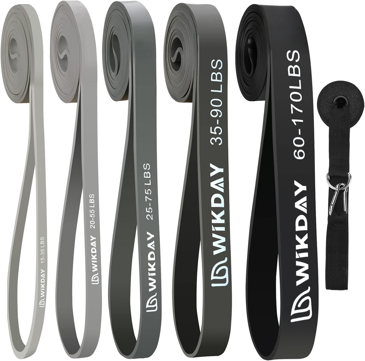 Resistance Bands, Pull Up Bands, Workout Bands for Exercise, Thick Heavy Resistance Band Set with Door Anchor, Elastic Bands for Body Stretching, Crossfit Training at Home/Gym Men & Women Women