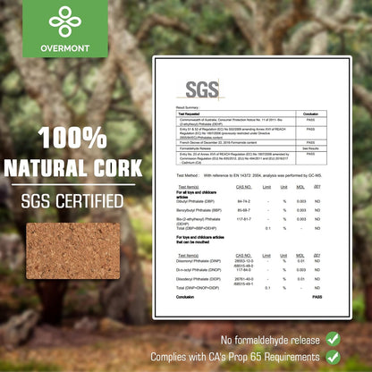 Overmont Cork Yoga Blocks 2 pack with 8ft Strap Natural Cork Bricks- High Density & Eco Friendly Yoga Accessories for Women - Ideal for Yoga Pilates General Fitness and Stretching 9x6x3''