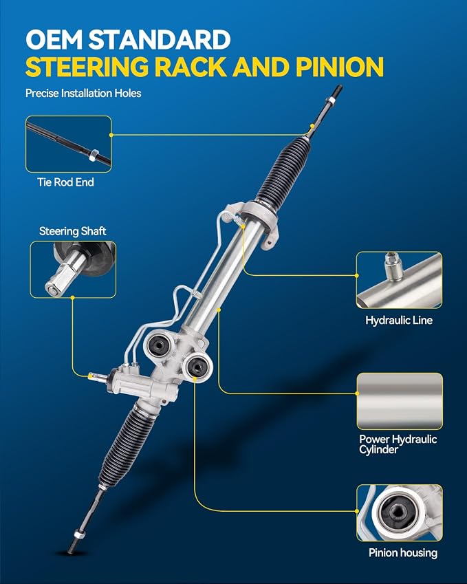PHILTOP Power Steering Rack and Pinion for 07-11 Silverado/Sierra 1500 | 12-13 Sierra 1500 No.22-1036, 221036, 19207489, 19153072, 19133648, 19133646, 19153073, 19178559, 19207491, 19153074