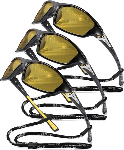 FAGUMA Sports Polarized Sunglasses For Men Cycling Driving Fishing UV400 Protection