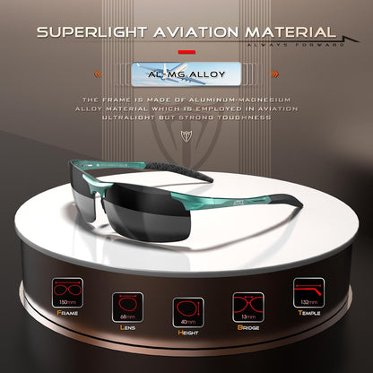 ATTCL Men's Sports Polarized Sunglasses Men for Driving running Fishing Golf - UV Protection Sun glasses Metal Frame