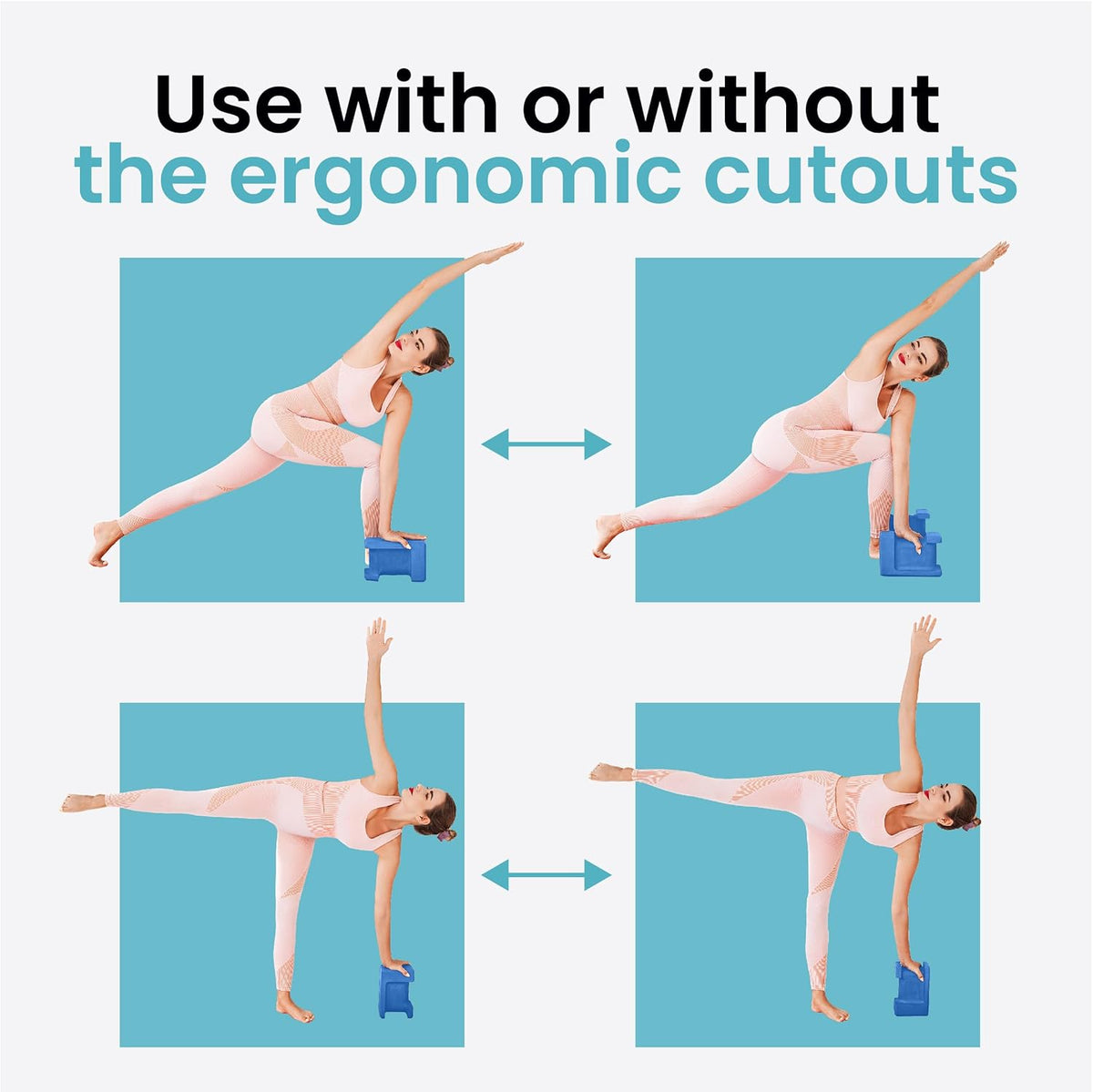 Ergo Yoga Blocks, Relieve Wrist Pain, Improve Comfort and Grip, Contoured Design, Pilates Exercise Balance & Stretching