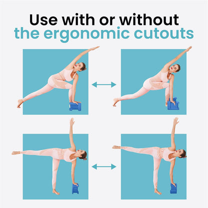 Ergo Yoga Blocks, Relieve Wrist Pain, Improve Comfort and Grip, Contoured Design, Pilates Exercise Balance & Stretching