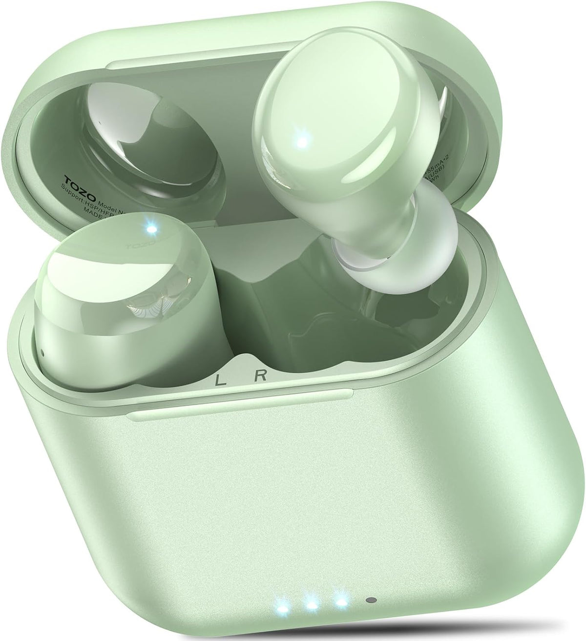TOZO T6 Wireless Earbuds, IPX8 Waterproof Ear Buds, Stereo Bass Sound Bluetooth 5.3 Headphones in Ear, 50 Hours Playtime Earphones, Wireless Charging Case, Custom 32 EQ via APP