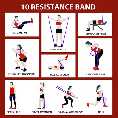 LEEKEY Resistance Bands Set for Pull-Up Assistance & Full-Body Training, Multi-Level Exercise Bands with Bag for Home Workouts, Physical Therapy, Strength Training (Men/Women)