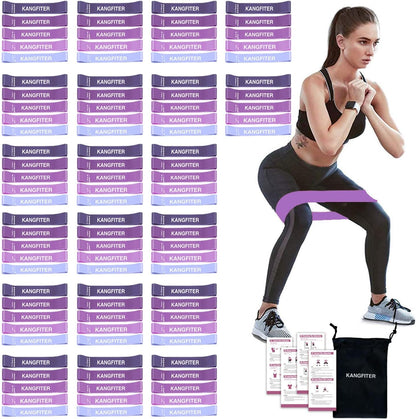 100 PCS Bulk Resistance Bands, Loop Exercise Bands Set for Gym Members Sports Class Students Gift, 5 Pieces Each Set with Storage Bag, Fitness Bands for Outdoor Home Gym Yoga Pilates