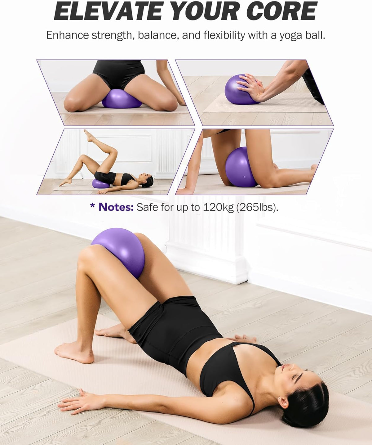 Upgraded Pilates Bar Kit with Resistance Bands Natural Latex for Women & Men, Heavy-Duty Stainless Steel Multifunctional Yoga Pilates Stick for Home Gym Exercise Fitness Equipment Full-Body Workouts