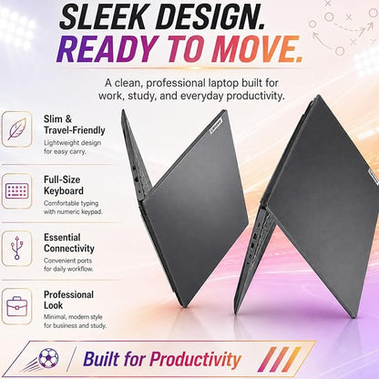 Lenovo V15 Ultra Slim College Student Laptop | 15.6" Anti-Glare FHD Display | Powerful Intel Quad-Core Processor | 8GB DDR5 RAM | 1TB SSD | Wi-Fi 6, Ethernet, HDMI, All-Day Battery | Windows 11 Pro