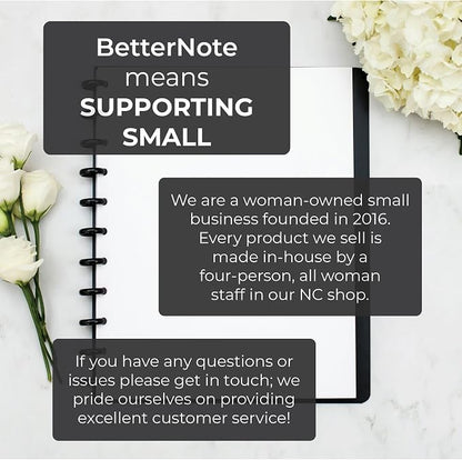 BetterNote COVER 8-Disc Planner Lightweight Durable SMALL (Not) Malachite