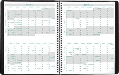 Brownline® 2027 EcoLogix® Monthly Planner, 14 Months, December 2026 to January 2028, Twin-Wire Binding, 11" x 8.5", Black (CB435W.BLK)
