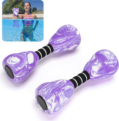 Aquatic Dumbbells, 2PCS Foam Water Weights, Aerobic Exercise Fitness Equipment Dumbbells, Dumbbells Set for Water Aerobics Weight Loss, Pool Fitness, Water Exercise