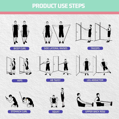 VEICK Resistance Bands, Exercise Bands, Workout Bands, Resistance Bands for Working Out with Handles for Men and Women, Exercising Bands for Fitness Weights Work Out at Home