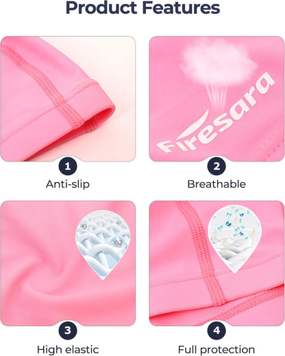 Firesara Fabric Swim Cap, High Elasticity Swimming Cap Keeps Hair Clean Breathable Fit Both Long Hair Short Hair, Swim Caps Woman Girls Men Kids One Size Hat