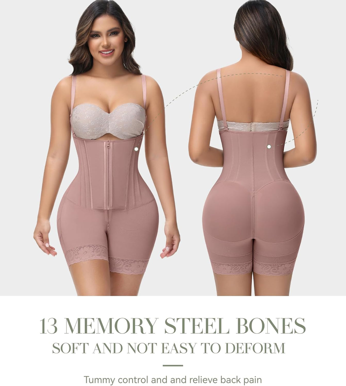 M MYODRESS Fajas Colombianas Moldeadoras Shapewear for Women Tummy Control Body Shaper Post Surgery Compression Garment