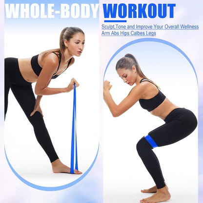 Deekin 20 Pcs Resistance Bands Resistance Loop Exercise Bands Exercise Equipment Elastic Drap Ring for Women and Men Home Fitness, Gym, Yoga
