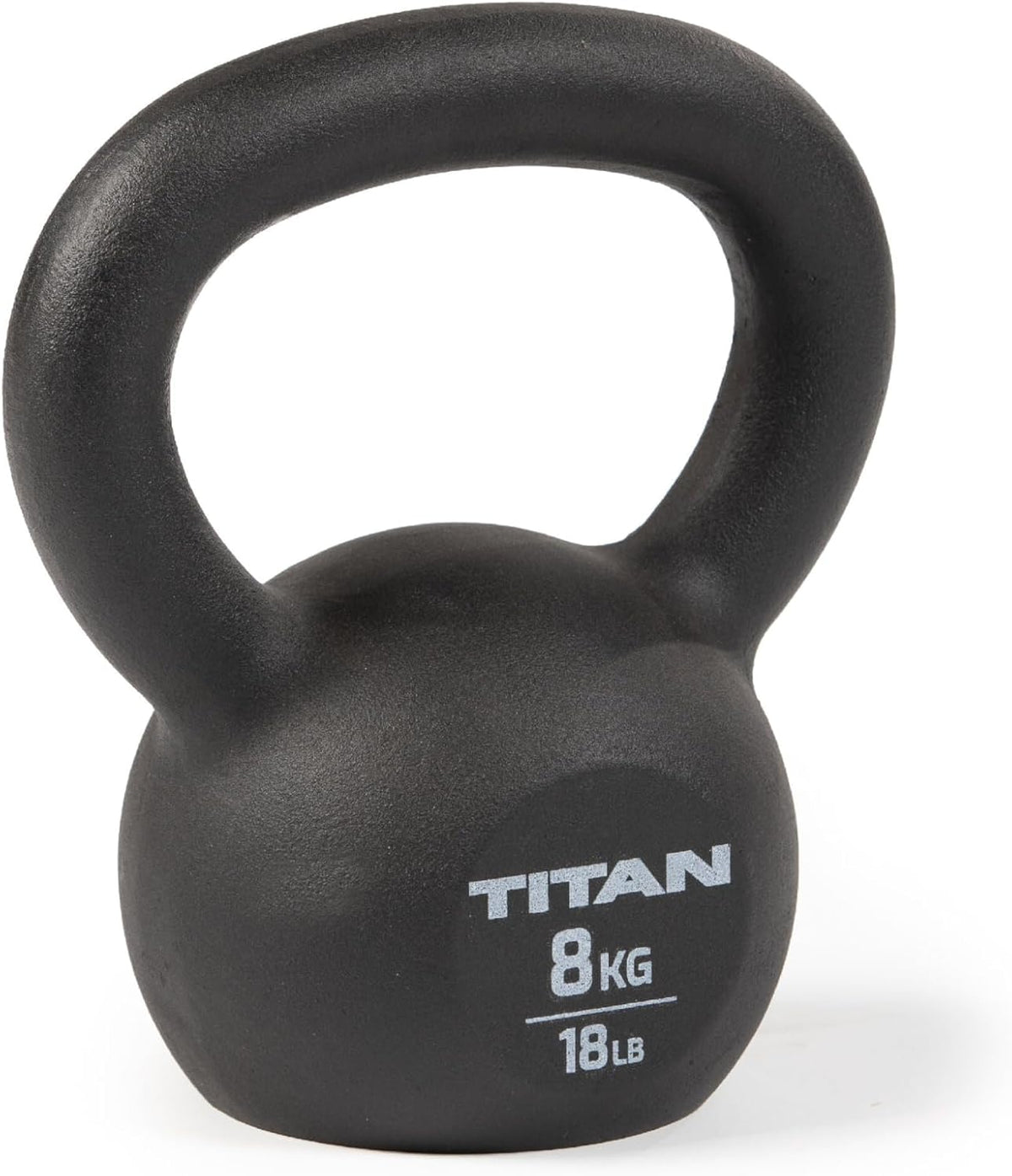 Titan Fitness Cast Iron Kettlebell, Single Piece Casting, KG and LB Markings, Full Body Workout