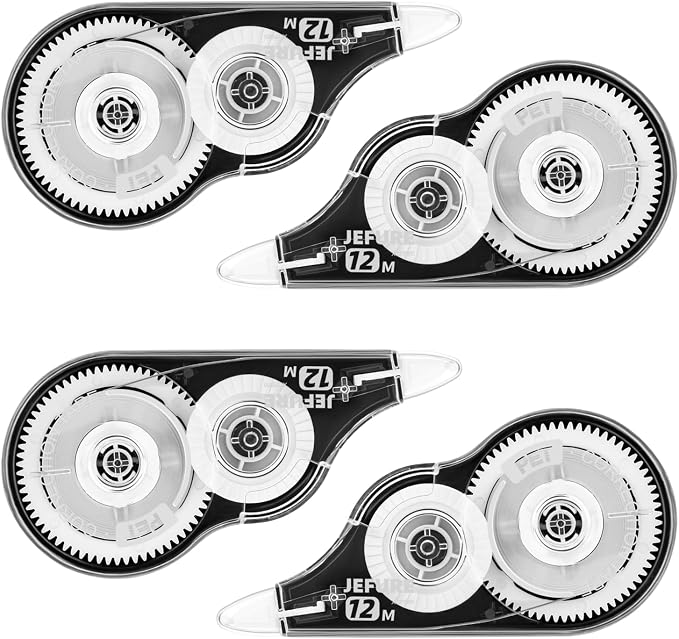 4 Pcs Correction Tape, 39.37 Ft White Wrong Out Tear-Resistant