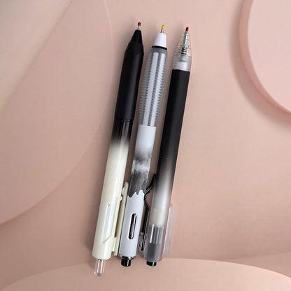 Fengtaiyuan Retractable Gel Pens, 0.5mm Fine Point Black Ink, Quick Dry No Smudge Gel Pens with Comfort Grip, Smooth Writing for School Office Note Taking, 6 Pack