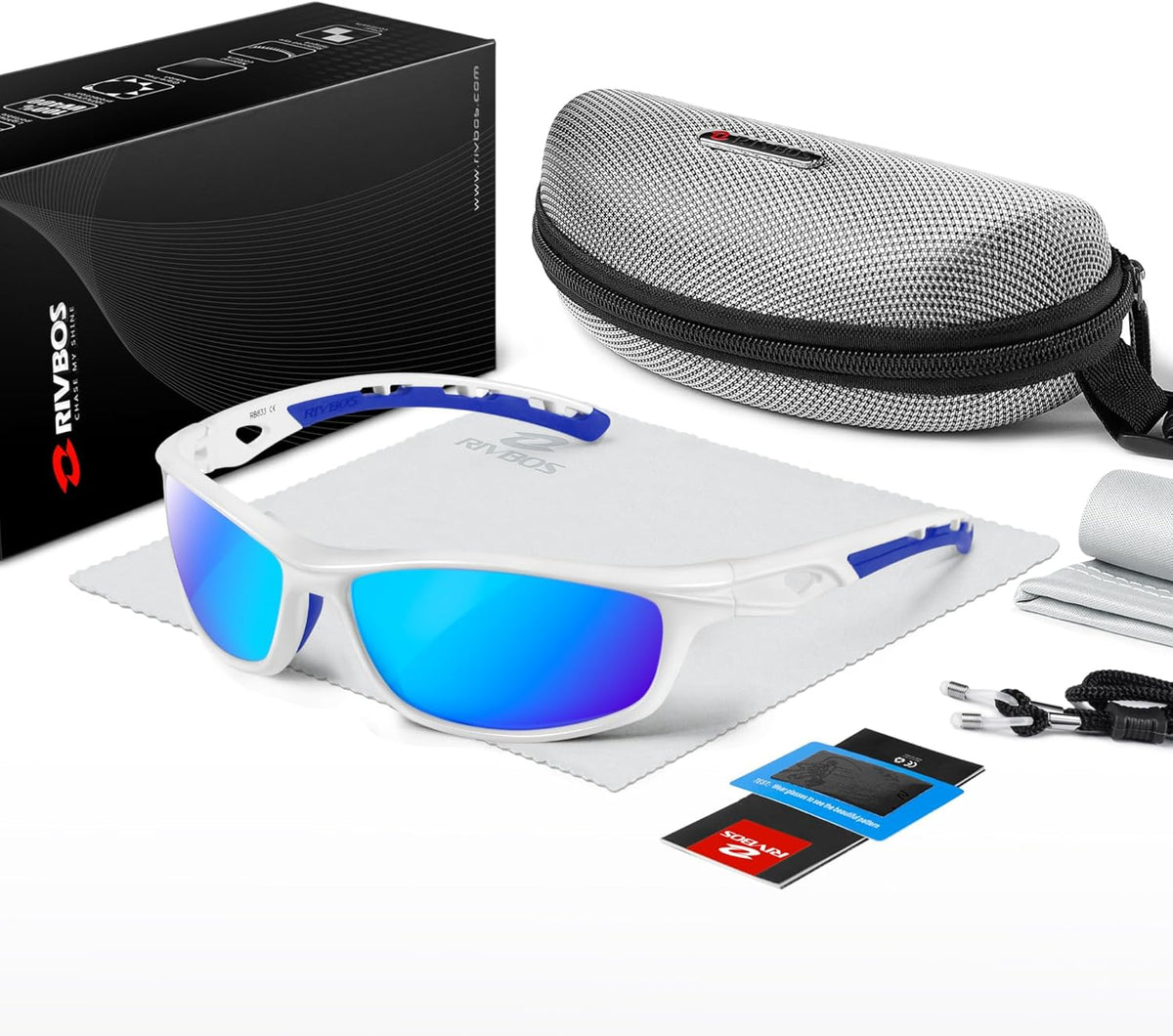 RIVBOS Sunglasses for Men Women Polarized UV Protection Sports Fishing Driving Shades Cycling RB833