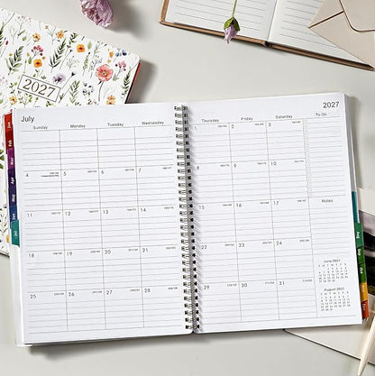 2027 Planner for Office, School, Home, Spiral Bound Weekly Monthly Calendar