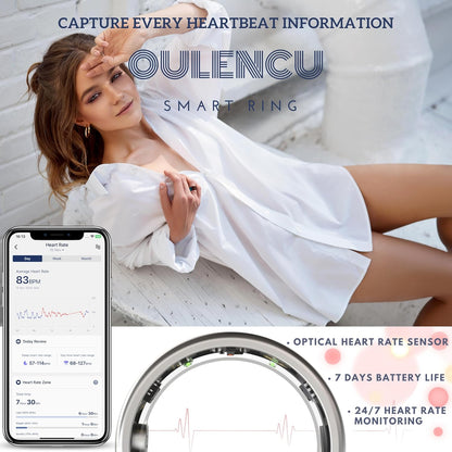 Smart Ring for Women Men Fitness & Sleep Tracker with Heart Rate, SpO2, Stress, Cycle Monitoring, Step Counter, IP68, No Subscription (Gold, #10-62.1mm/2.44")