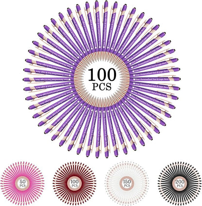 STREADVE 100 Personalized Custom Pens Engraved Writing Pen with Name Logo, Customized Promotional Items Stylus Pen Gifts for Women Realtor Birthday Wedding Business, Purple